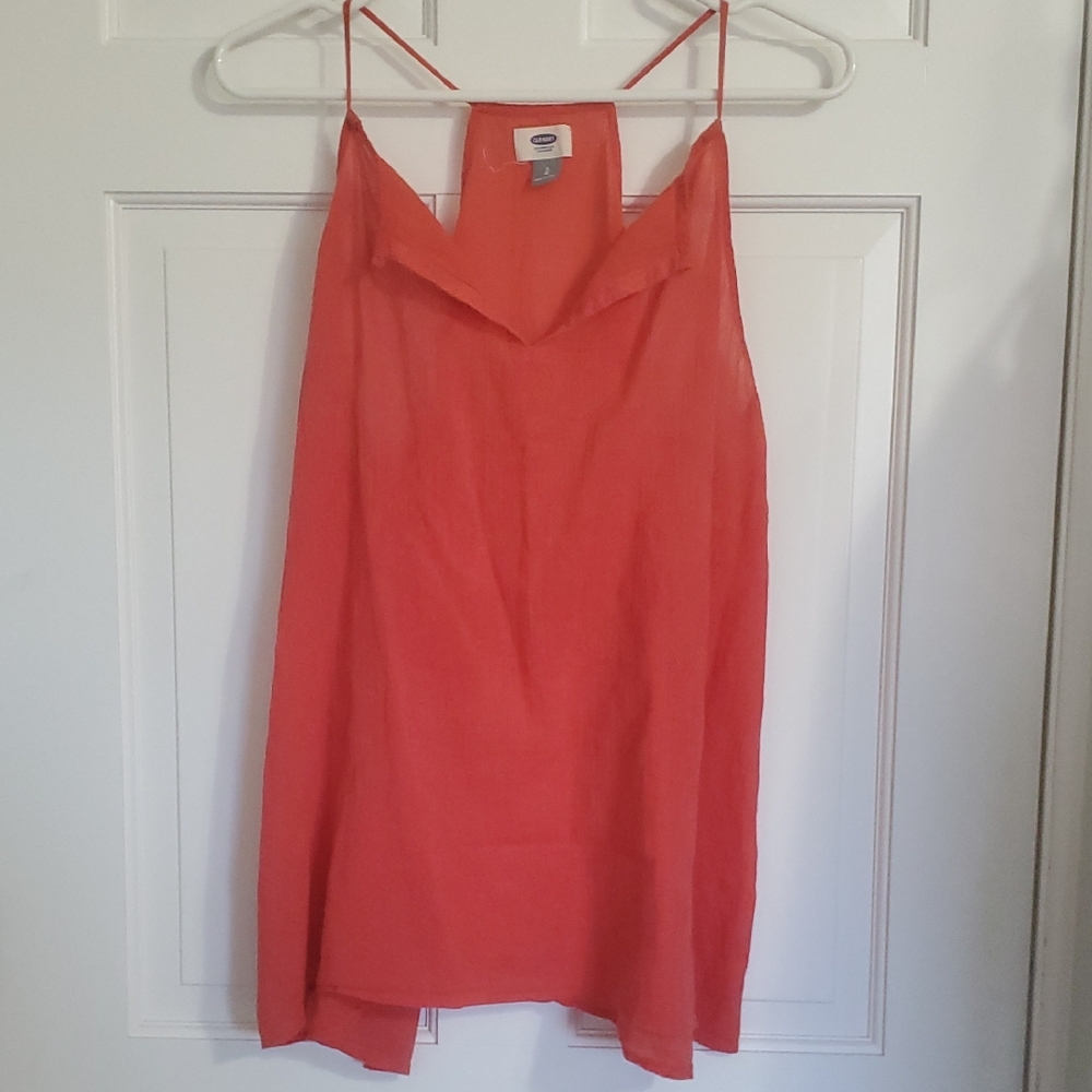 Old Navy Coral Sleeveless Top Sz L